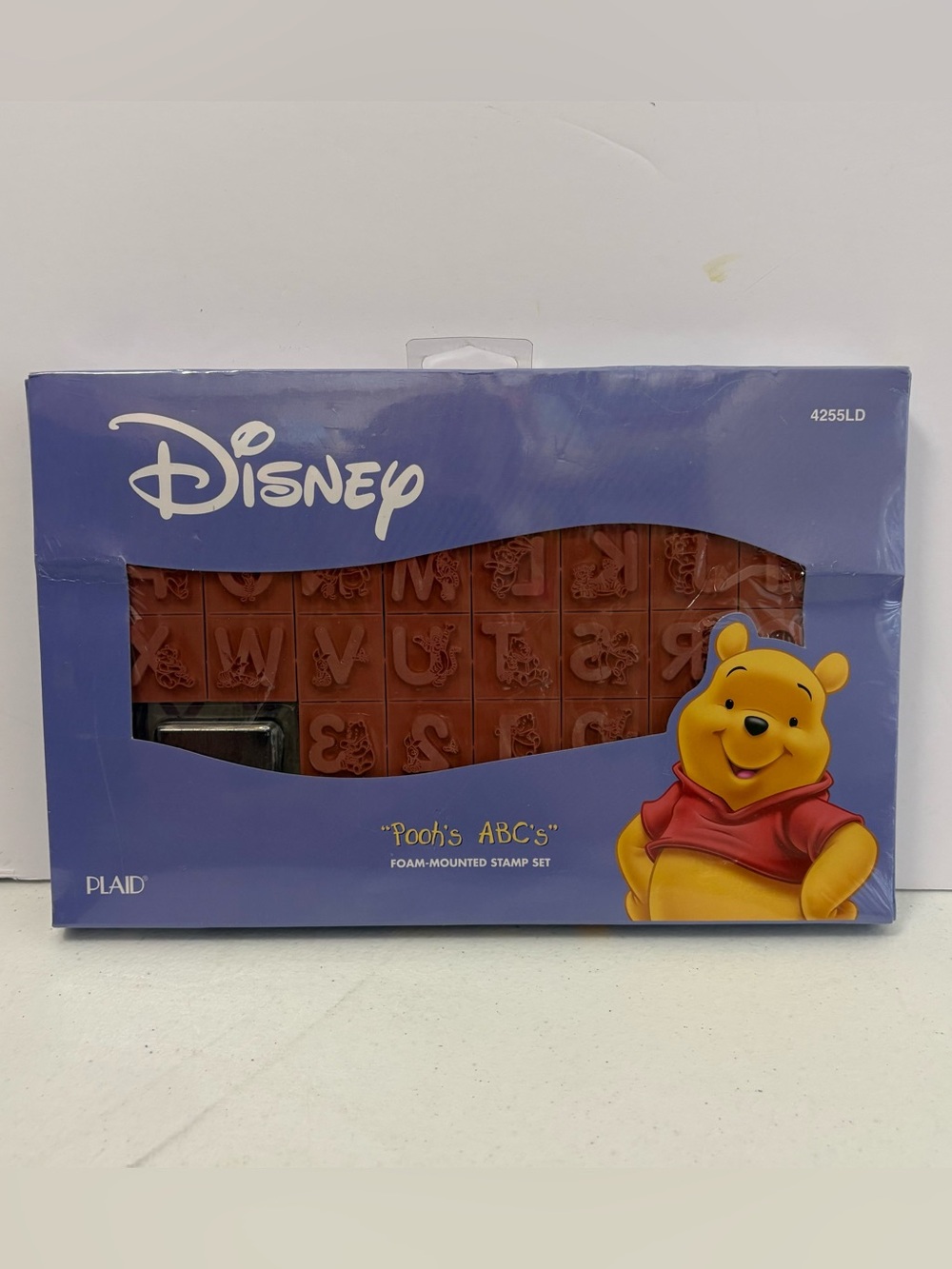 Disney Poohs Abc’s Foam Mounted Letter Stamp Set New In Box